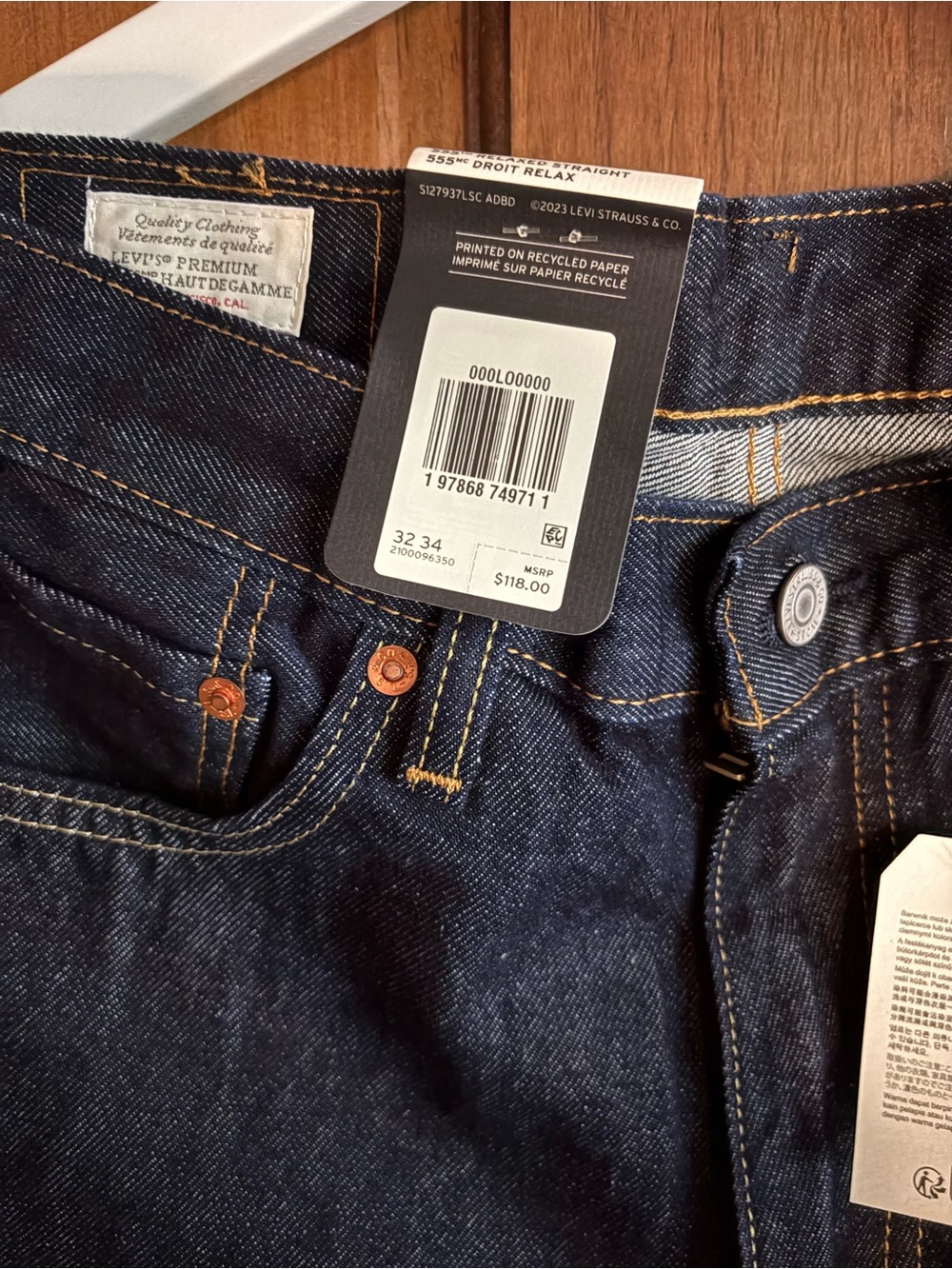 Levi's Men's Indigo Relaxed Fit Jeans